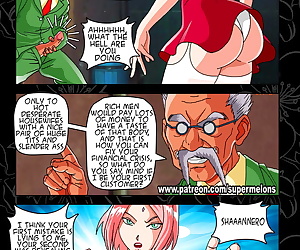 comics Super melones Callejón puta Sakura, big boobs 