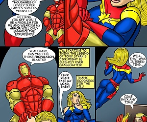 fumetti il capitano Marvel, threesome , gangbang 