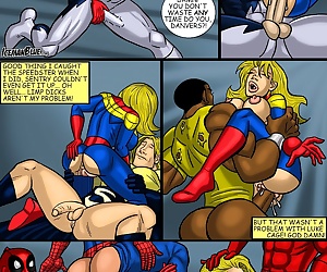  comics Captain Marvel, threesome , gangbang  superheroes
